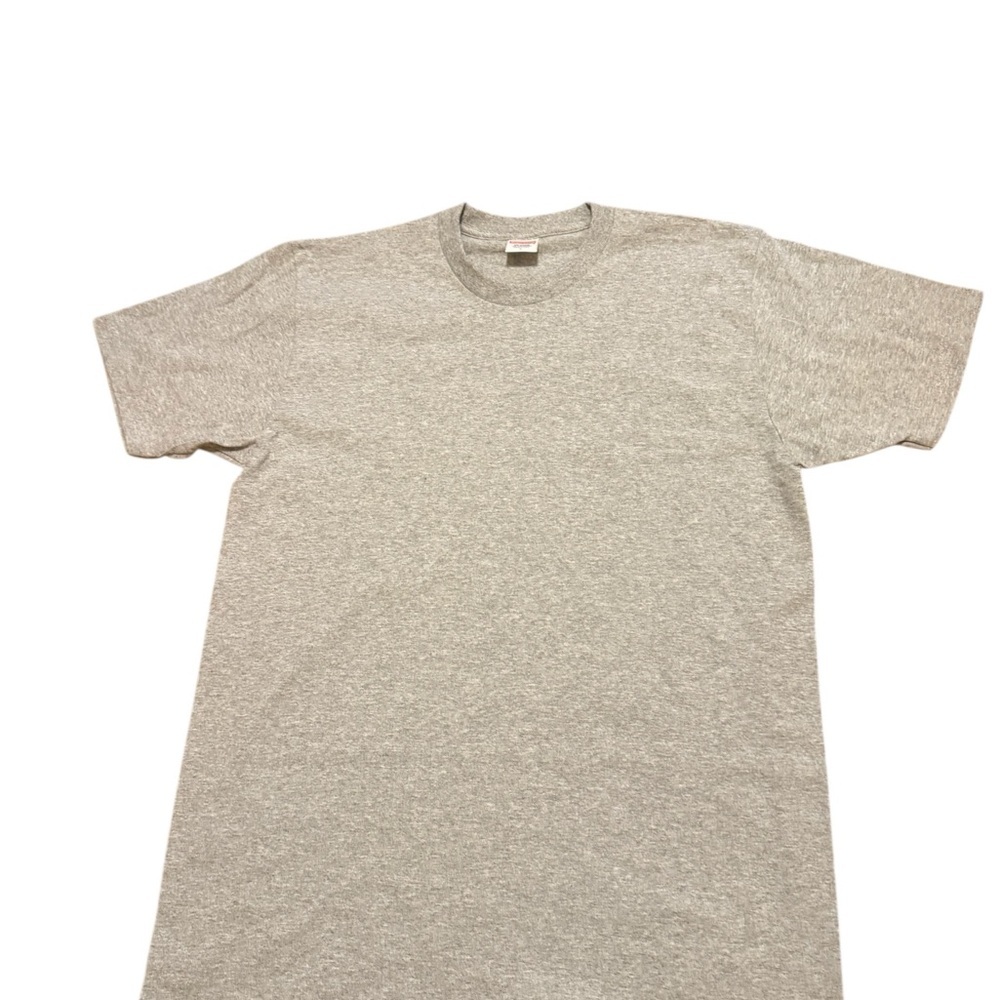 SUPREME authentic blank gray preshrunk cotton tee size Large brand new